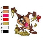 Looney Tunes Taz 04 Embroidery Design